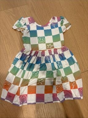 Little Sleepies Colored Cool Checks dress